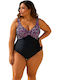 One Piece Swimsuit With Light Padding Black