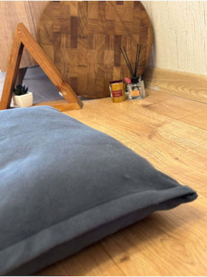 SteweHome Velvet Grey Floor Pillow 60x60cm