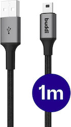 Buddi Cabluri USB 2.0 USB-A în mini USB-A 1m Negru