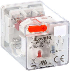 Lovato Electric Βιομηχανικό Ρελέ Λυχνίας HR702CA230