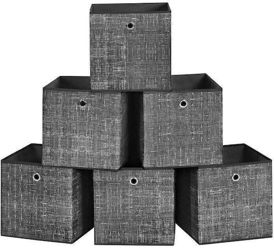 Songmics Stoff Aufbewahrungsbox mit Deckel Schwarz 30x30x30cm 6 Stück Songmics Stoff Aufbewahrungsbox mit Deckel Schwarz 30x30x30cm 6 Stück
