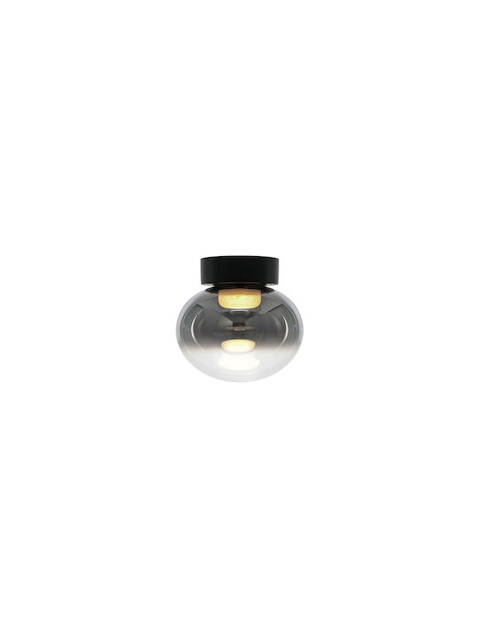 VK Lighting Ceiling Light 20cm Black with Integrated LED