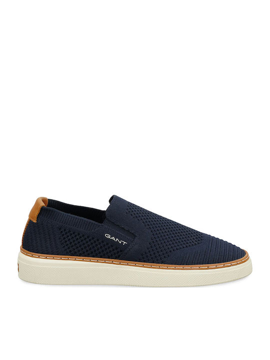 Gant Δερμάτινα Ανδρικά Slip-On Μπλε