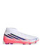 adidas F50 Hyperfast League Mid FG White Football Shoes with Cleats