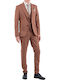 Men's Suit with Vest Slim Fit Cinnamon