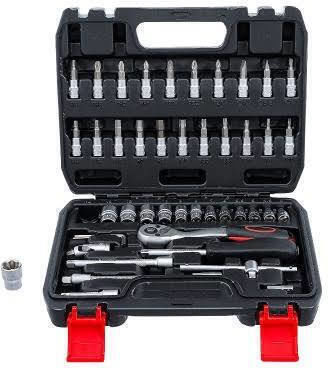 BGS Technic Ratchet with Sockets 1/4" 46 Pieces
