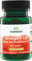 Swanson Omega-7 Oil From Sea Buckthorn Oil 450mg 30 Liquid Caps