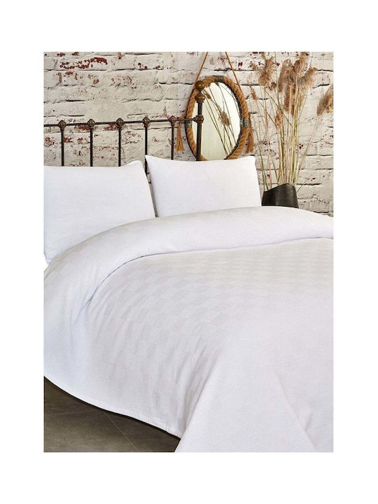 SteweHome Pique Double Blanket 200x230cm White