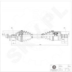 Ημιαξόνιο Audi Q3 Cupra Formentor Seat Ateca Skoda Karoq Vw Arteon Εμπρός Αριστερό 3q0407271ah