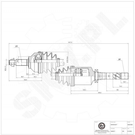 Jumătate De Axă Opel Vivaro A Renault Trafic Ii Față Dreapta 4406217