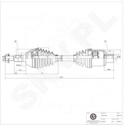 Ημιαξόνιο Chevrolet Captiva Opel Antara A Εμπρός Δεξιά 4802979