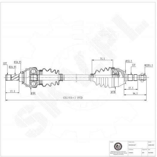 Halbachse Opel Astra G Zafira A Vorne Rechts 374322