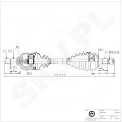 Ημιαξόνιο Citroen C3 C4 Ds3 Ds4 Peugeot 2008 207 208 3008 308 5008 Εμπρός Αριστερό 9683174280 Ημιαξόνιο Citroen C3 C4 Ds3 Ds4 Peugeot 2008 207 208 3008 308 5008 Εμπρός Αριστερό 9683174280