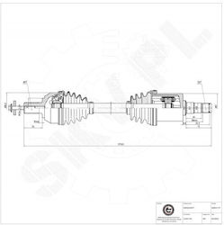 Ημιαξόνιο Volvo S60 Ii S90 Ii V60 I V70 Iii V90 Ii Εμπρός Αριστερό 31367192