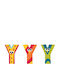 Svoora Decorative Letter Made of Wood Greek 5x0.6x7cm