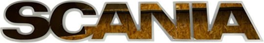 Beleuchtetes Maskenschild Neon Blau Scania 24V
