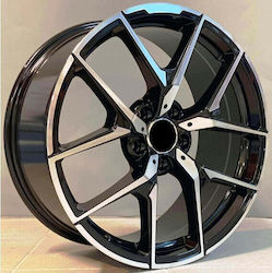 Mercedes-Benz Ζάντες Αλουμινίου Αυτοκινήτου ET43 Black Face Machined