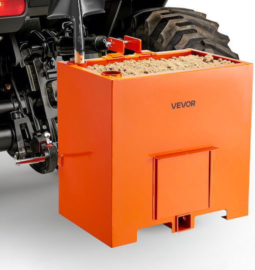 Vevor Ballast Box Κατηγορία 3 Σημείων Tractor Ballast Χωρητικότητας 363 Kg Τυπικό Δέκτη Κοτσαδόρου 55 Mm Βαρέως Τύπου Χάλυβα 0,14 M³ Μεγάλου Όγκου Ανθεκτικό Εξάρτημα Φορτωτή Συρόμενη Πόρτα Πορτοκαλί