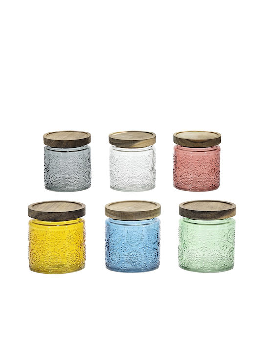 ArteLibre General Use Glass Jar with Lid Transparent 500ml 1 Piece