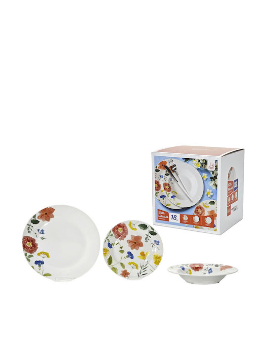 ArteLibre Multicolour Porcelain Dinnerware Set 18pcs