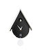 Mascagni Ceas de perete cu pendul negru 40x23.5cm