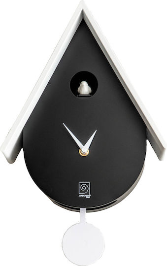 Mascagni Wall Clock With Pendulum Black 40x23.5cm