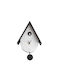 Mascagni Wall Clock With Pendulum White 40x23.5cm