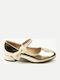 Kids Ballerinas with Hoop & Loop Closure Gold