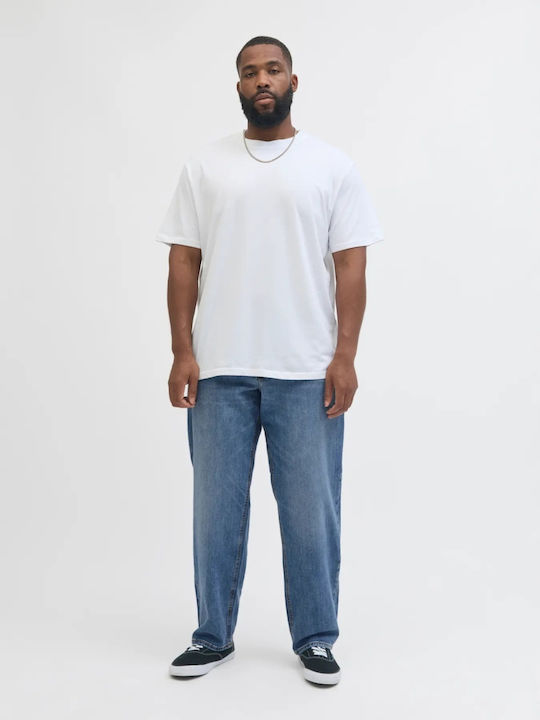 Plus Plus Men's Jeans Pants Elastic Light Blue