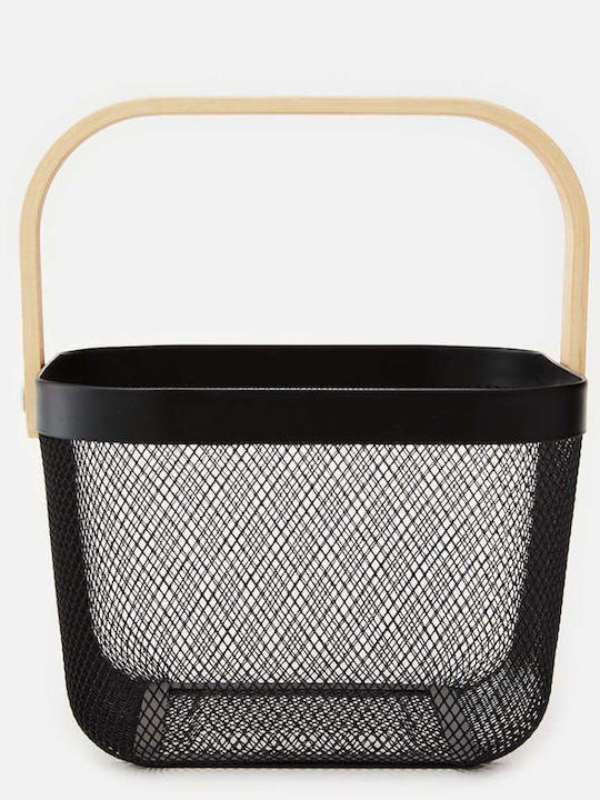 SteweHome Coș Decorativ Metalic Negru