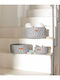 SteweHome Decorative Fabric Basket with Grey Handles