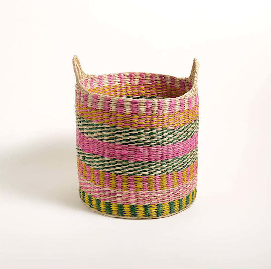 SteweHome Decorative Wicker Multicolour Basket 31x29cm