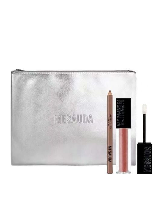 Mesauda Milano Glow Up Комплект за грим за устните с Несесер 3 бр Mesauda Milano Glow Up Комплект за грим за устните с Несесер 3 бр