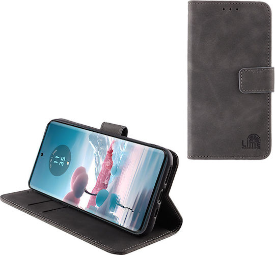 Lime Essential Case Motorola Moto Edge 40 Neo 5G 6.55in Magnet Book Stand Clip Grey