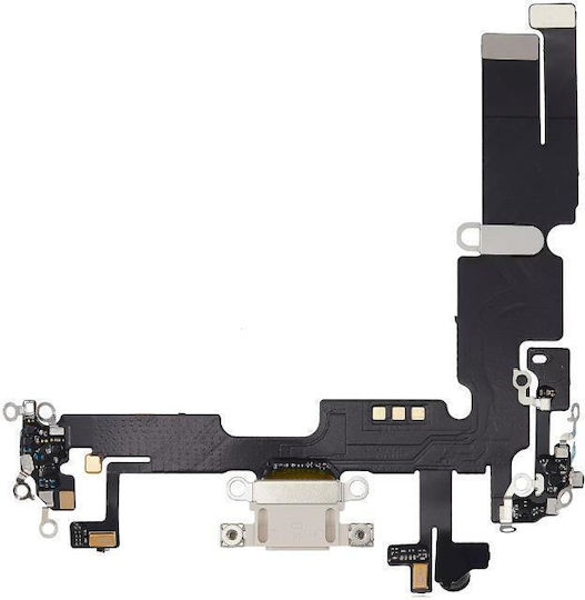 Apple Iphone 14 Plus Charging Port Flex Cable Starlight White Oem