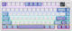 Aula F75 Max Wireless Gaming Keyboard 75% with RGB Lighting (English US) White/Blue/Purple
