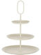 Atmosphera Metallic Tiered Appetizer Stand White Ø38cm