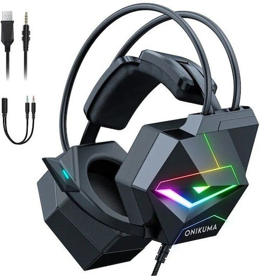 Onikuma X20 Over Ear Gaming Headset με σύνδεση 3.5mm / USB