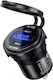 Water Resistant Motorcycle Charger with Ports: 2xType-C with Voltometer