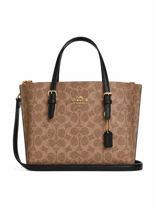 Coach Текстилна Дамска Чанта Тоут За Ръка Кафява