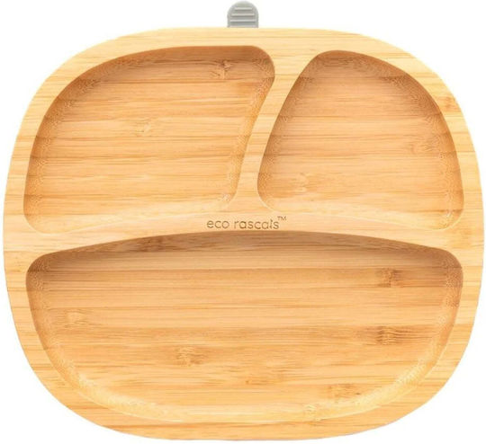 Eco Rascals Παιδικό Πιάτο Φαγητού από Bamboo Γκρι
