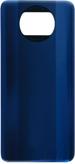 Xiaomi Poco X3 Batteriefach + Selbstklebend Blau Original