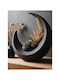 SteweHome Decorative Plastic Vase Black 3x3xH30cm