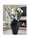 SteweHome Decorative Ceramic Vase Black 24x24xH24cm