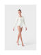 Kids Cotton Bodysuit Nina Club Long Sleeve White Nc414-2-White
