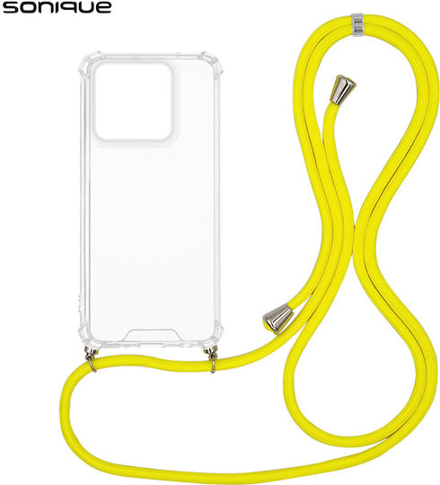 Silicone Case Strap Sonique Armor Clear Motorola Moto G86 5G Moto G86 5G Power Yellow