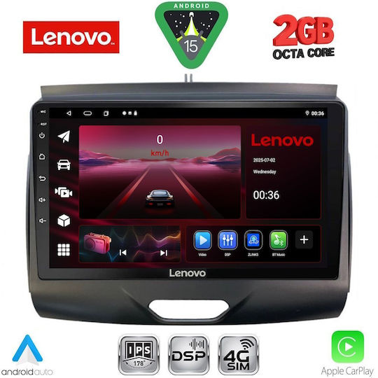 Lenovo Sistem Audio Auto Pentru Ford Ranger 2015-2018 Bluetooth USB Wi-Fi GPS Apple CarPlay Android Auto Cu Ecran Tactil 9"
