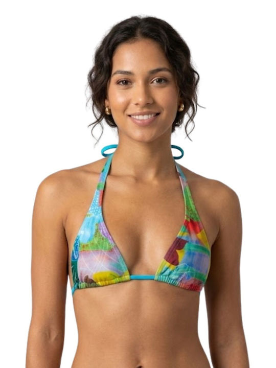 Bikini Τριγωνάκι Floral Μωβ