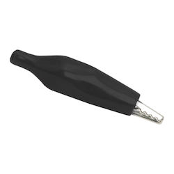 Set 10 Schwarze 35 Mm Krokodilklemmen Pvc Isolierung 5a Elektrischer Verbindungsstück