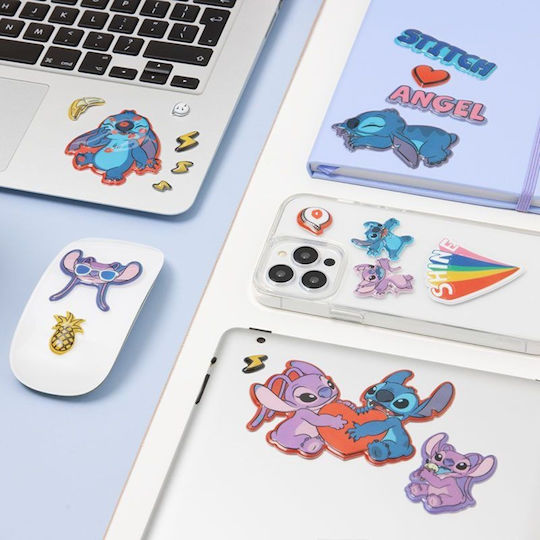 Paladone Disney Stitch Puffy Gadget Decals 3D Stickers 37 Pieces Mobile Laptop & Console PP13253LS